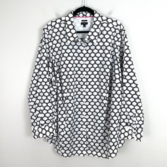 Talbots Tops - Talbots Woman Plus 22W Wrinkle Resistant Button Up Shirt Long Sleeve Blouse Top